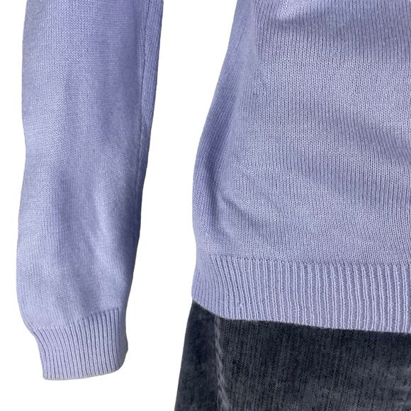 New York & Company Argyle V Neck Pullover Sweater Purple Size XS - Picture 7 of 8